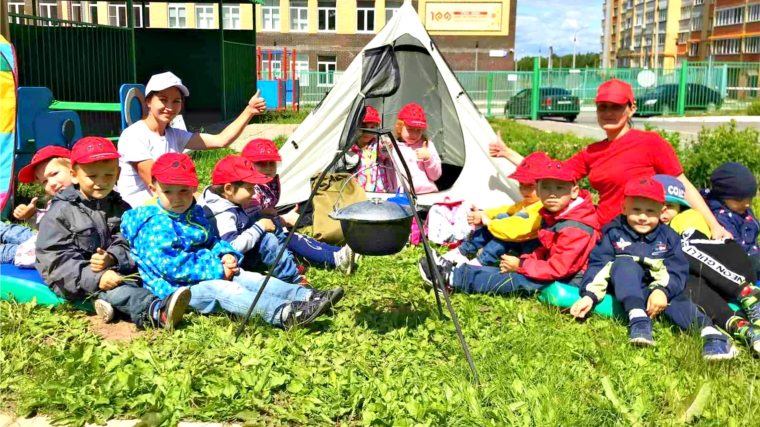 В детских садах города Чебоксары проходит турслет для юных туристят
